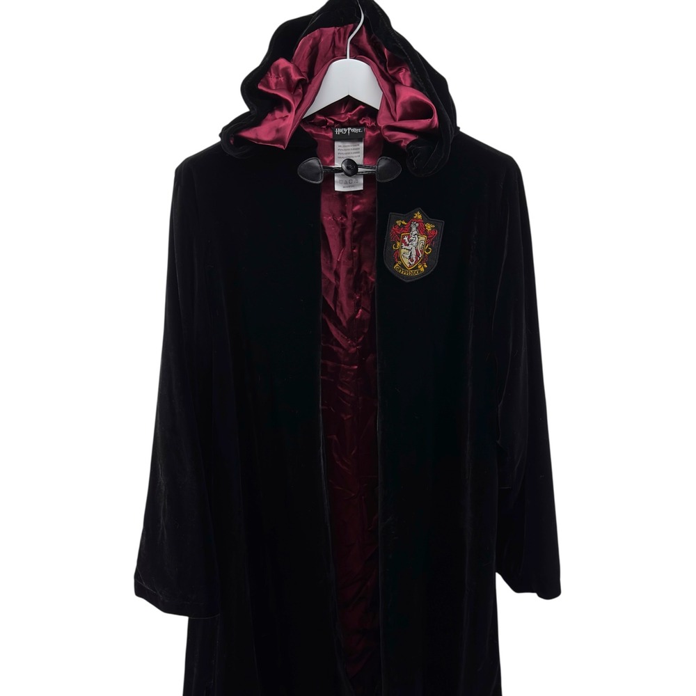 🎃 Harry Potter Adult Gryffindor Heavyweight Blk Velvet Robe Cosplay Halloween